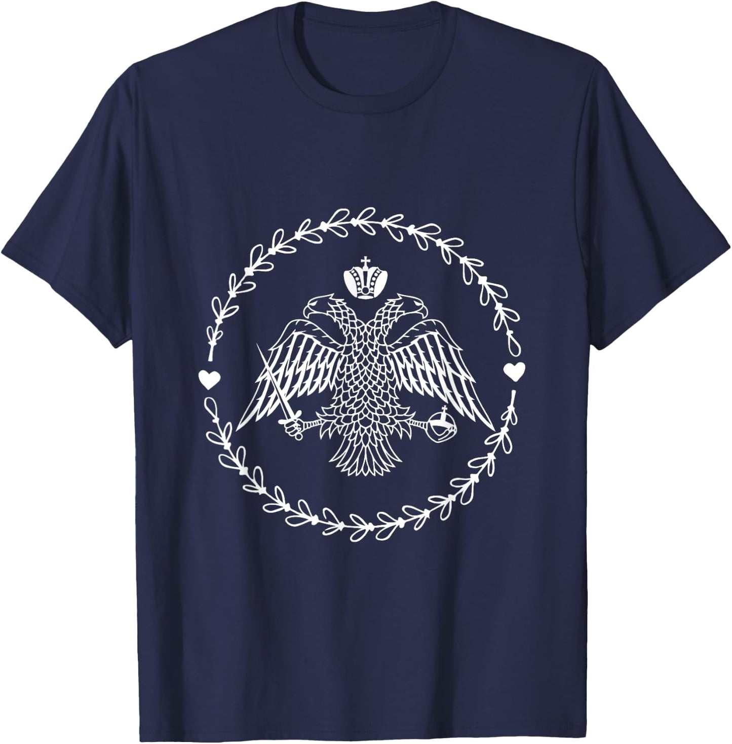 Byzantine Eagle - Eastern Orthodox Christian Faith Icon Ring T-Shirt - T-Shirt | Navy