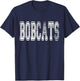 Bobcats Mascot Distressed Vintage School Sports Name Fans T-Shirt - T-Shirt | Navy