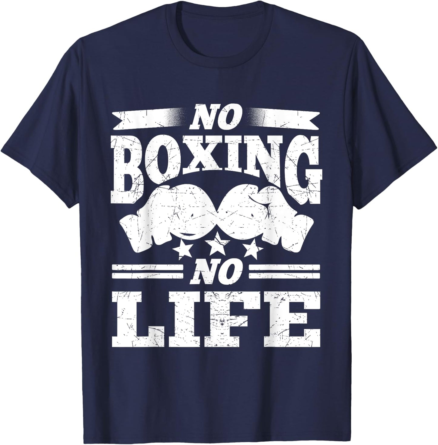 No Boxing No Life Boxing Gloves Boxing Gloves T-Shirt - T-Shirt | Navy