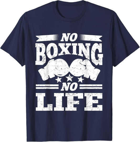 No Boxing No Life Boxing Gloves Boxing Gloves T-Shirt - T-Shirt | Navy