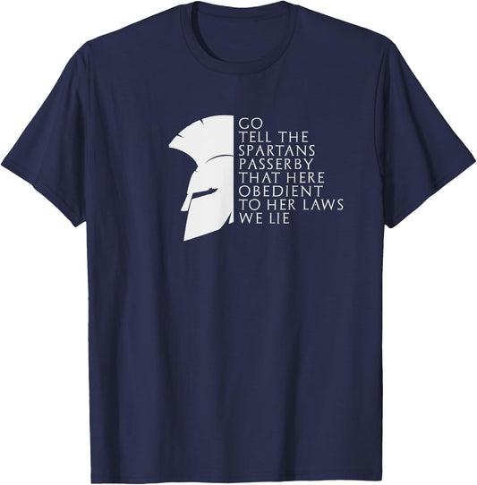 Spartan Thermopylae Quote Greek History T-Shirt - T-Shirt | Navy