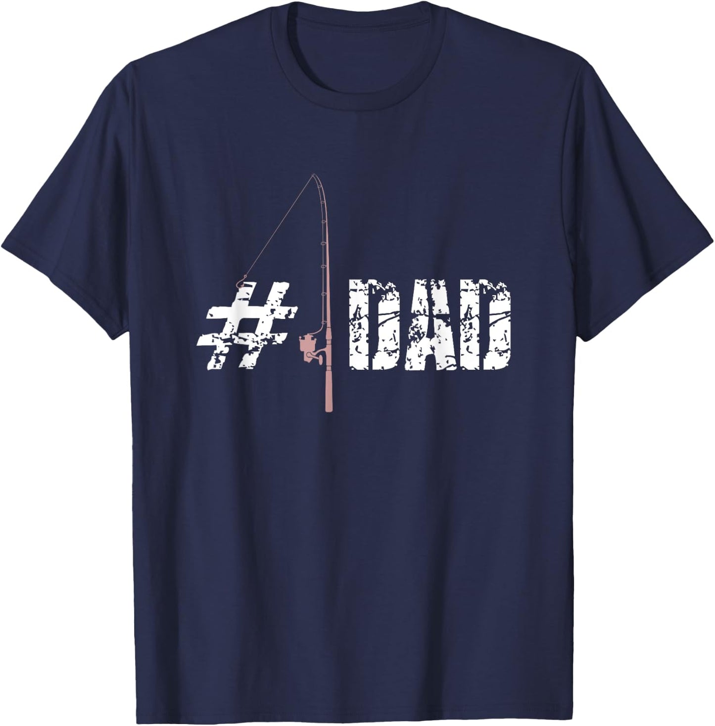 Fishing Dad Number 1 T Shirt Fathers Day Daddy Fish Gift T-Shirt - T-Shirt | Navy