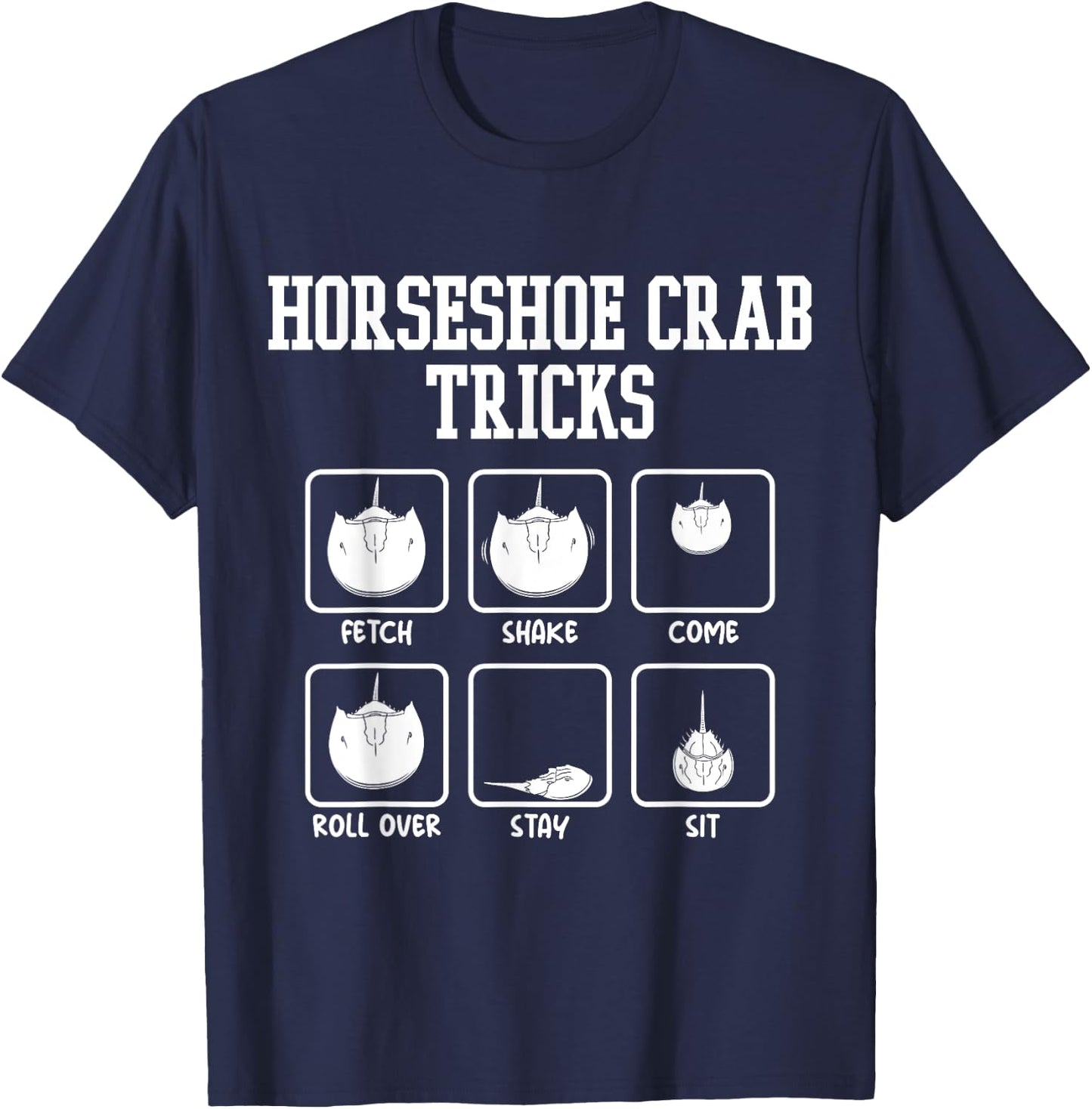 Encycloart Horseshoe Crab Stuffed Animal Xiphosura Crabs T-Shirt - T-Shirt | Navy