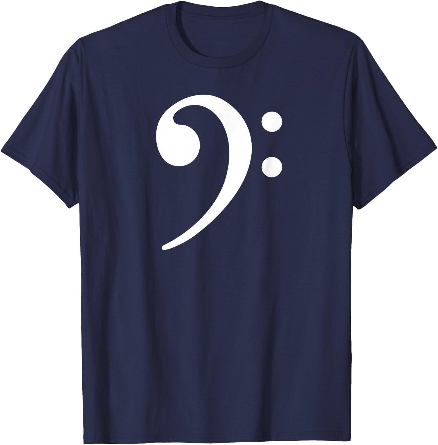 Kickazz Bass Player Bass Note F Key - Bass Clef, Black, Men's Small, Short Sleeve, Classic Fit, Polyester 100% T-Shirt - T-Shirt | Navy