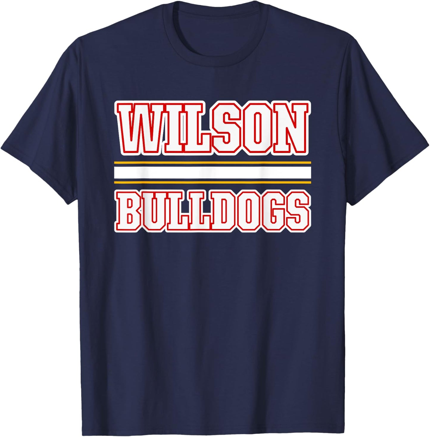 Wilson Bulldogs Horizontal Stripes T-Shirt - T-Shirt | Navy