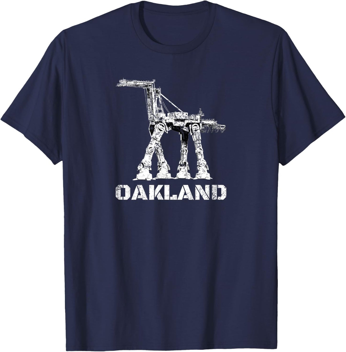 The Town Crane Robot - Oakland California T-Shirt - T-Shirt | Navy