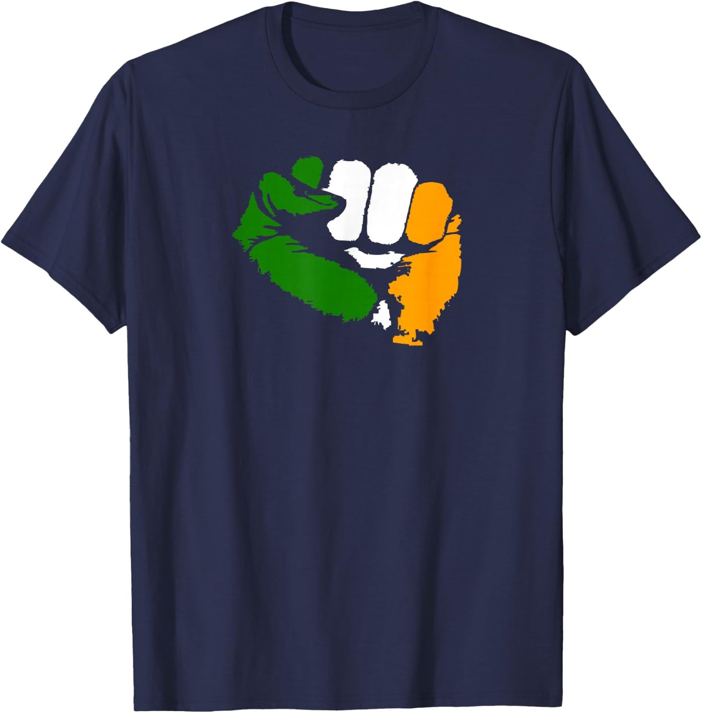 Tricolour Fist Irish Republican Design T-Shirt - T-Shirt | Navy