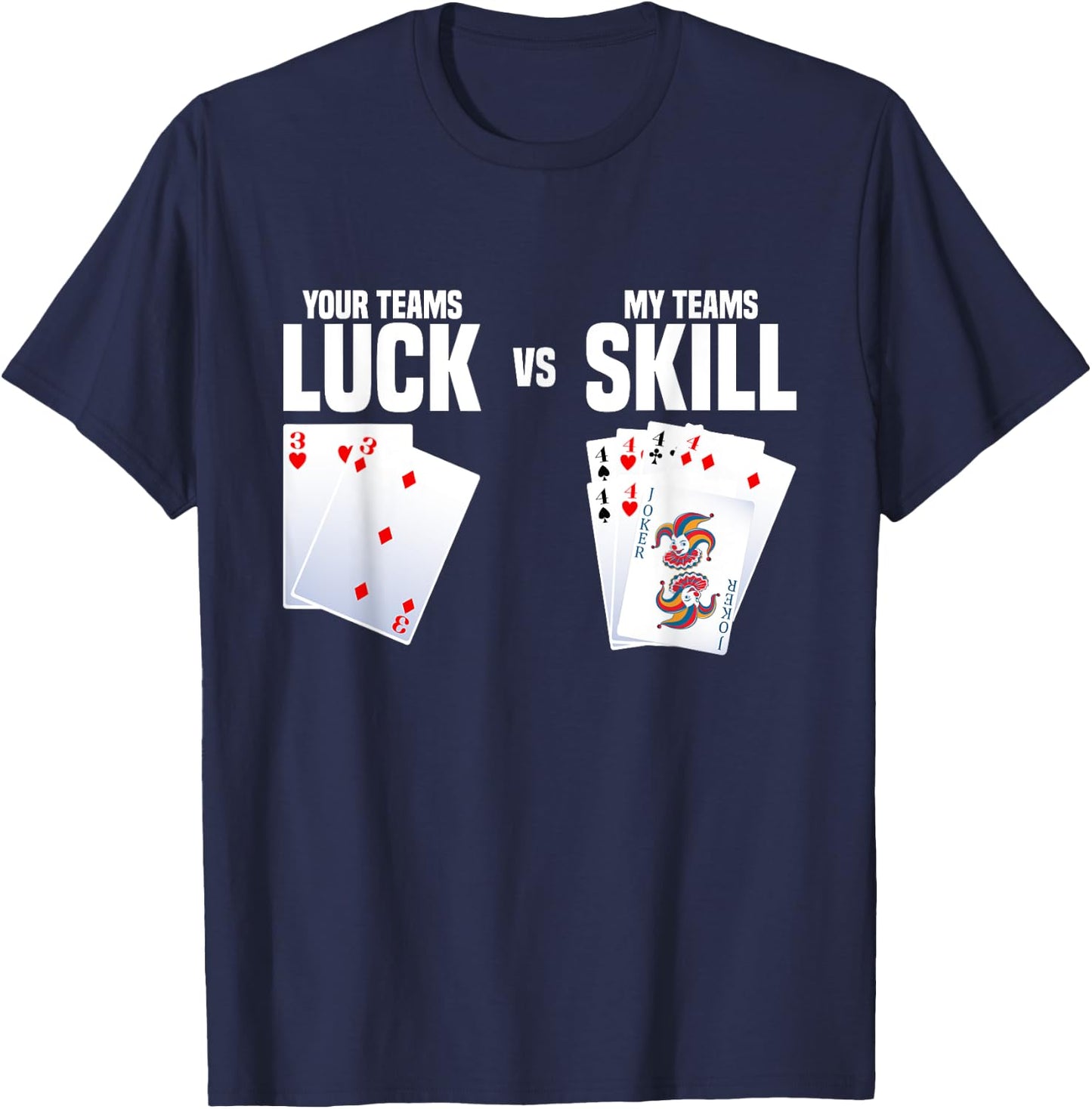Hand and Foot Cards with Point Values Card Set Hand Foot T-Shirt - T-Shirt | Navy
