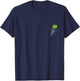 Green Skeletal Last Rose Green Color Graphic T-Shirt - T-Shirt | Navy