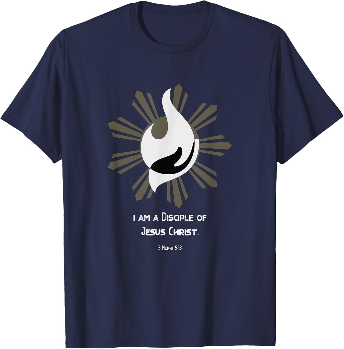 Christian Disciple Of Jesus Christ Gospel LDS YW YM Theme T-Shirt - T-Shirt | Navy