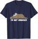 Puns of Fun Wildlife I'm Not Amoosed Lazy Moose -Adults Black Cartoon Humorous Casual Short Sleeve T-Shirt - T-Shirt | Navy