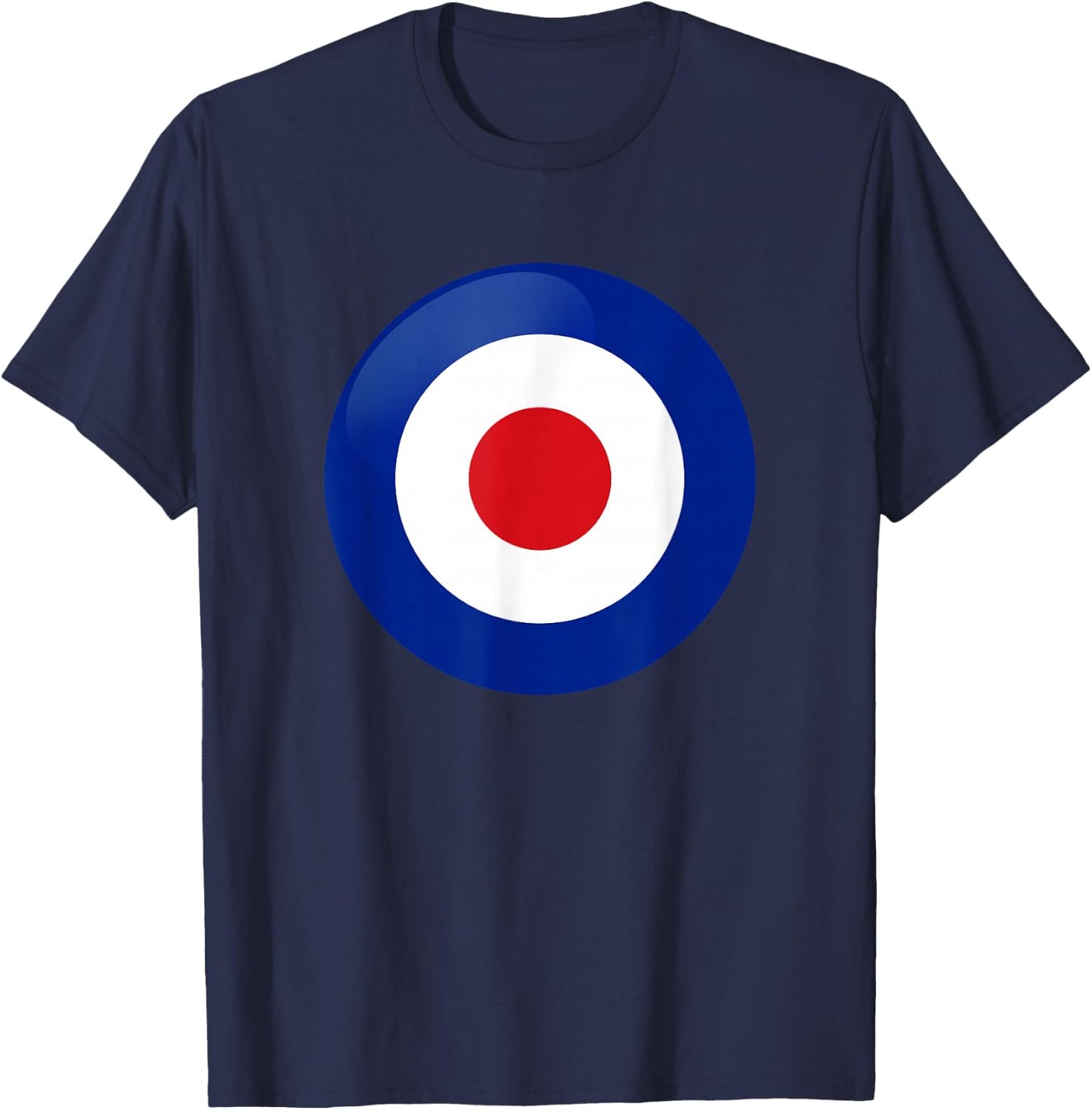 Vintage British RAF Mod Bullseye Retro Symbol Roundel Target T-Shirt - T-Shirt | Navy