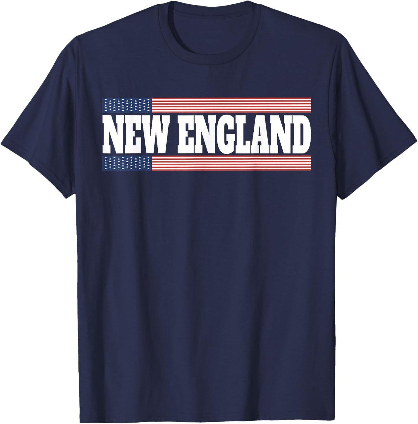 New England USA Flag Patriotic State Varsity New England T-Shirt - T-Shirt | Navy