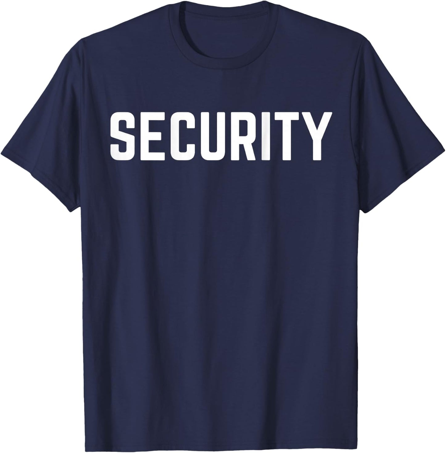 Back Side Print Security Officer Event Security Bodyguard T-Shirt - T-Shirt | Navy
