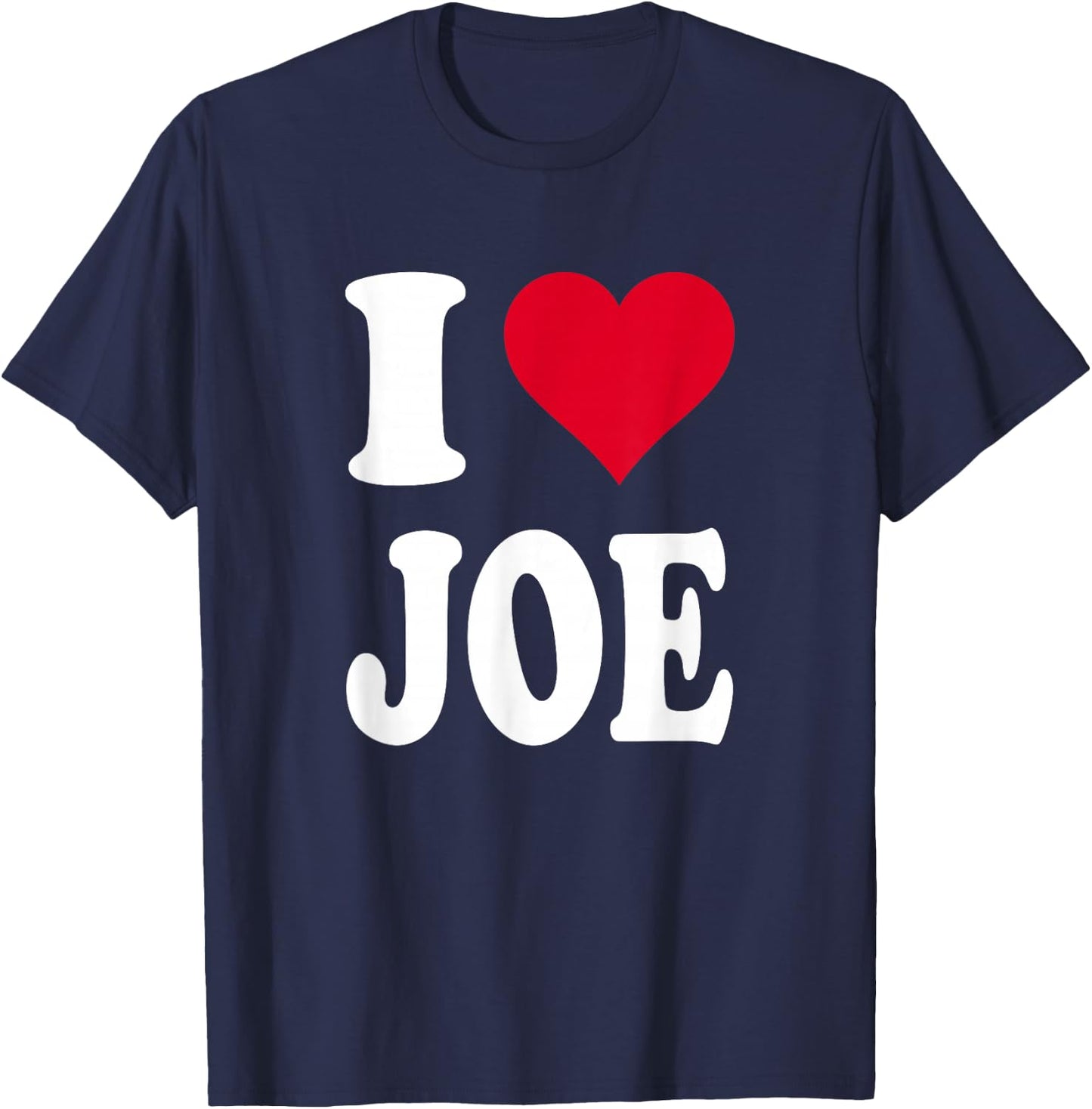 Red Heart I Love Joe T-Shirt - T-Shirt | Navy
