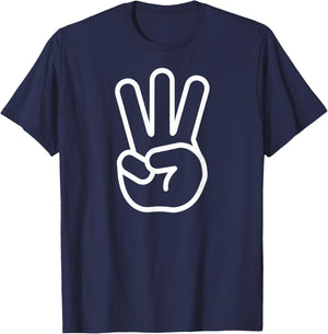 Kids 3rd Birthday Fingers Three Years Old Boys Girls T-Shirt - T-Shirt | Navy