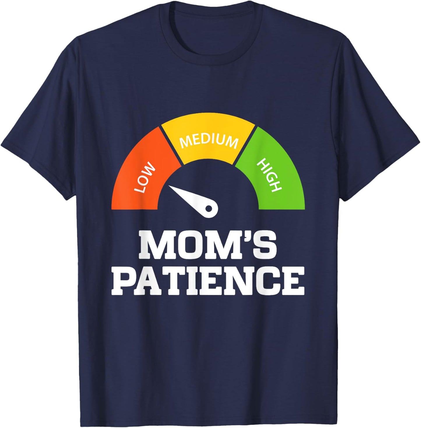 Empty Patience Meter Funny Mothers Day Birthday Women Mom T-Shirt - T-Shirt | Navy