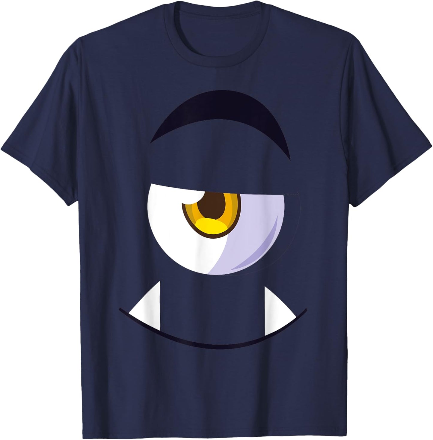 Cute Scary Monster Eyeball Face Halloween Costume Kids Boys T-Shirt - T-Shirt | Navy