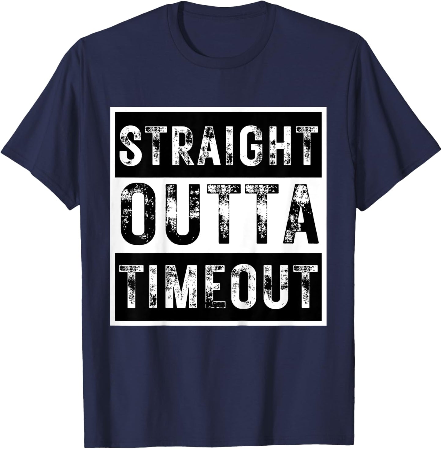 Kids Straight Outta Timeout Kids Boy Girl Toddler T-Shirt - T-Shirt | Navy