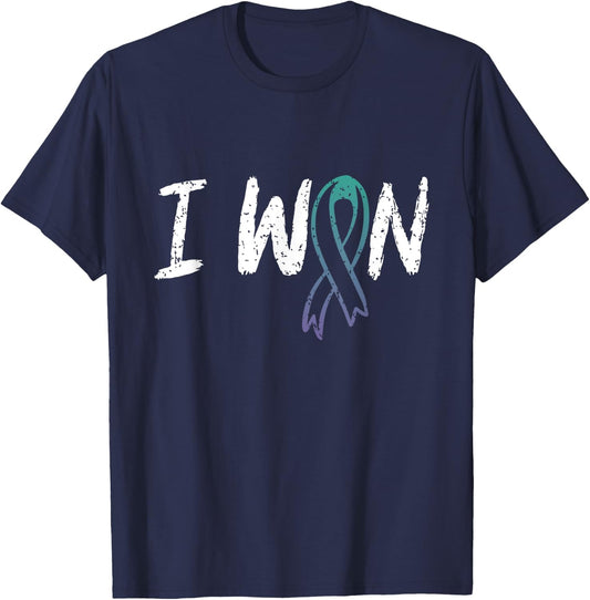 Anal Cancer Survivor - I Won Anal Cancer Awareness T-Shirt - T-Shirt | Navy