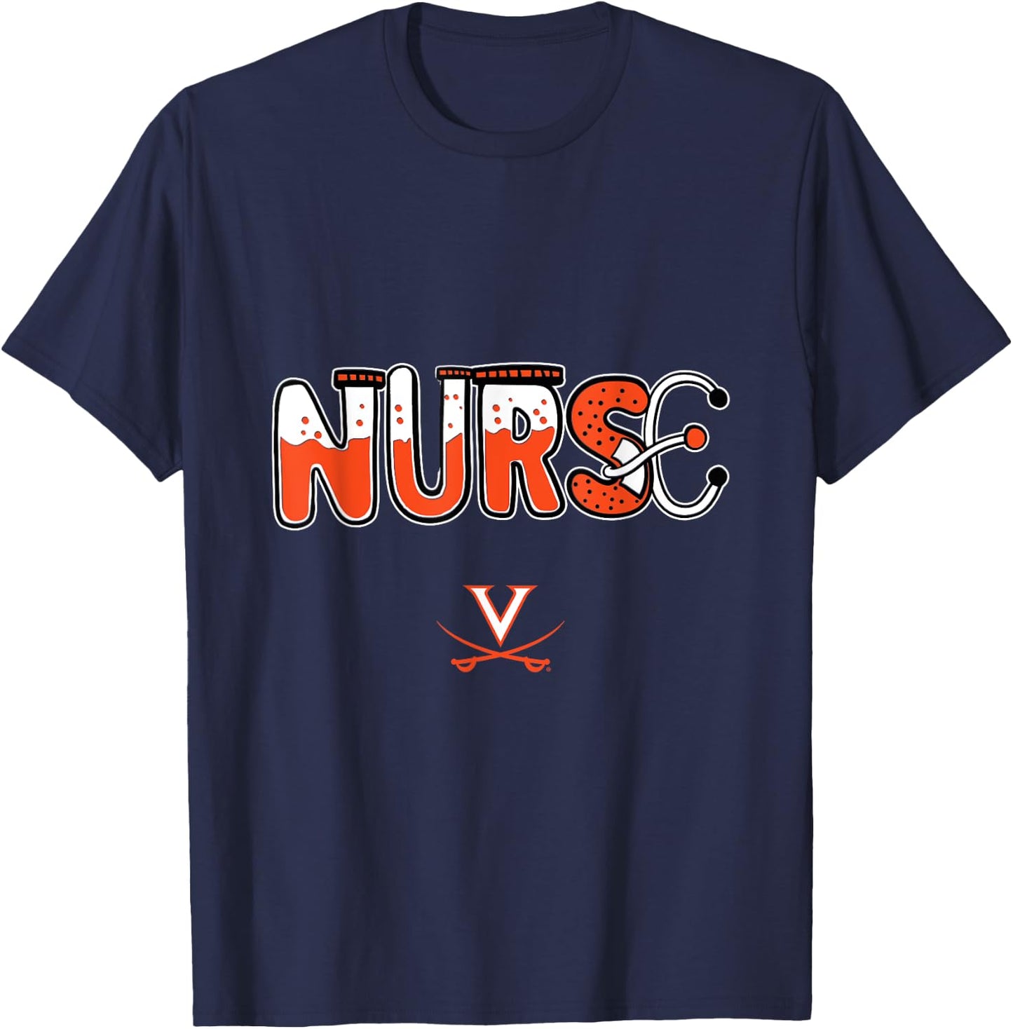 Virginia Cavaliers Nurse Things Team T-Shirt - T-Shirt | Navy