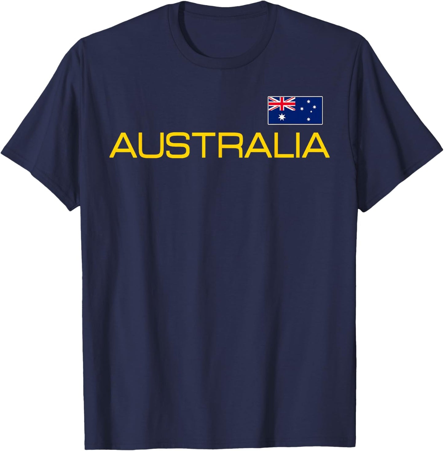 Australia Flag Australian Athletic Sports Jersey Style T-Shirt - T-Shirt | Navy
