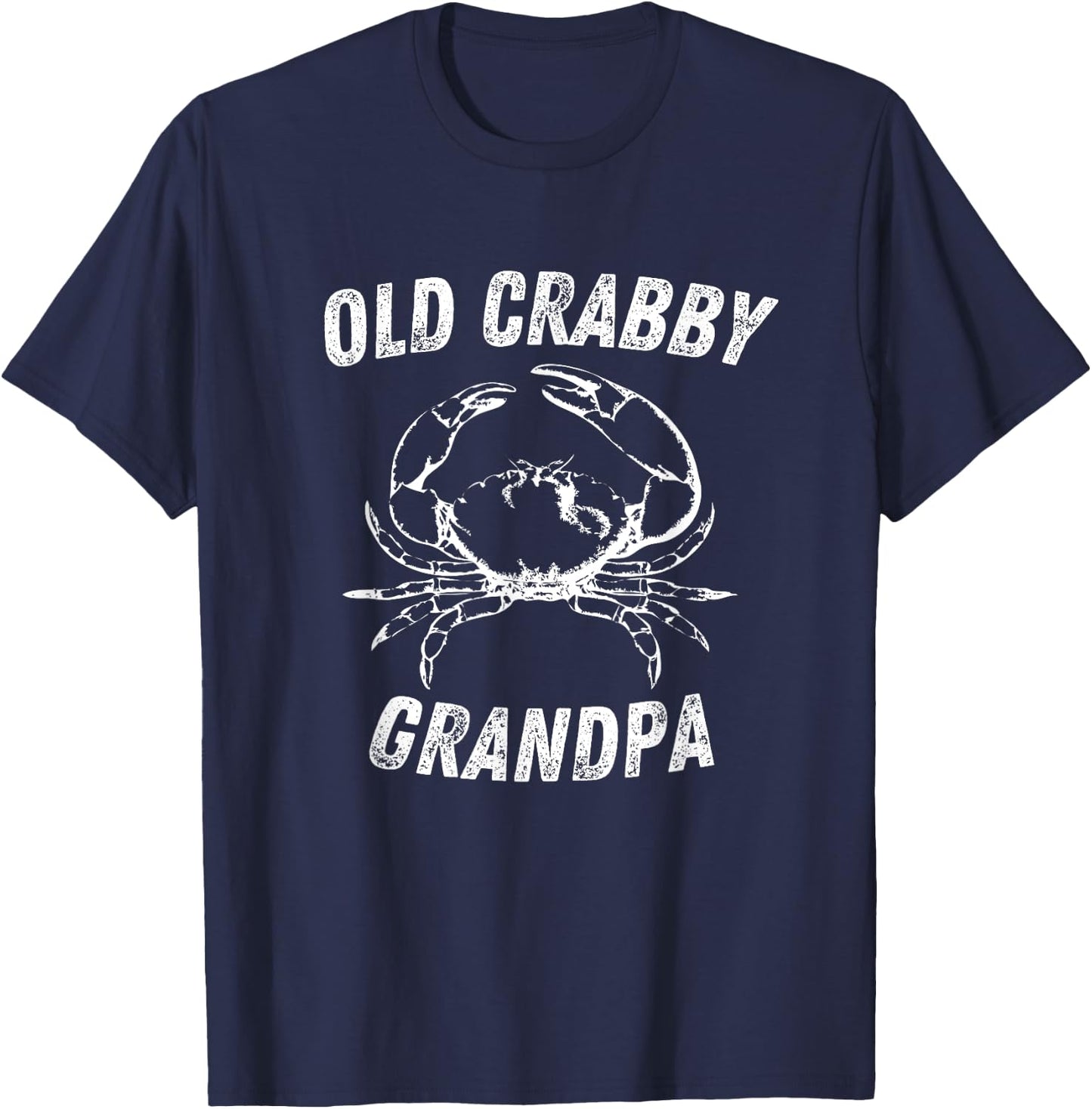 Old Crabby Grandpa Funny T-Shirt - T-Shirt | Navy
