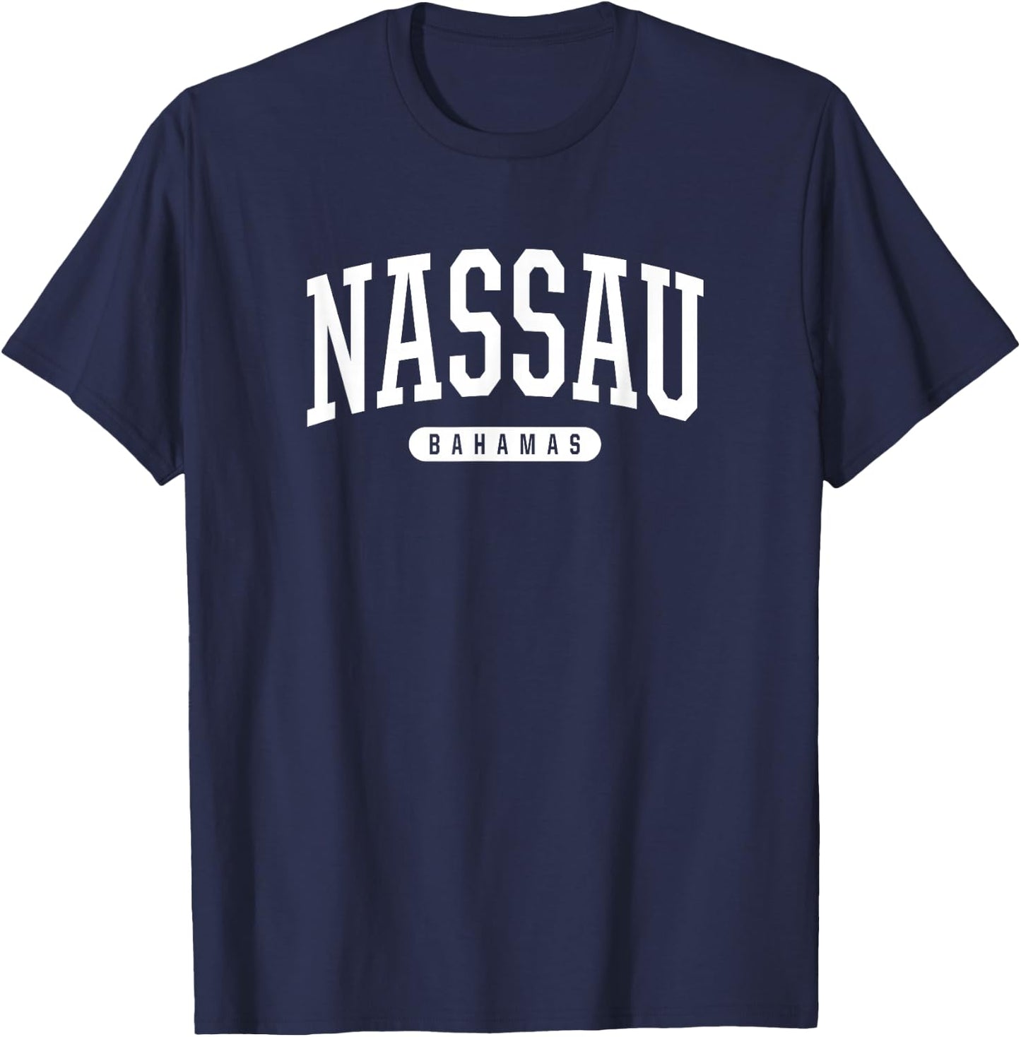 College Style Nassau Bahamas Souvenir Gift T-Shirt - T-Shirt | Navy