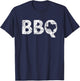 Texas BBQ TX Barbecue Map Distressed Texas Men Women Kids T-Shirt - T-Shirt | Navy