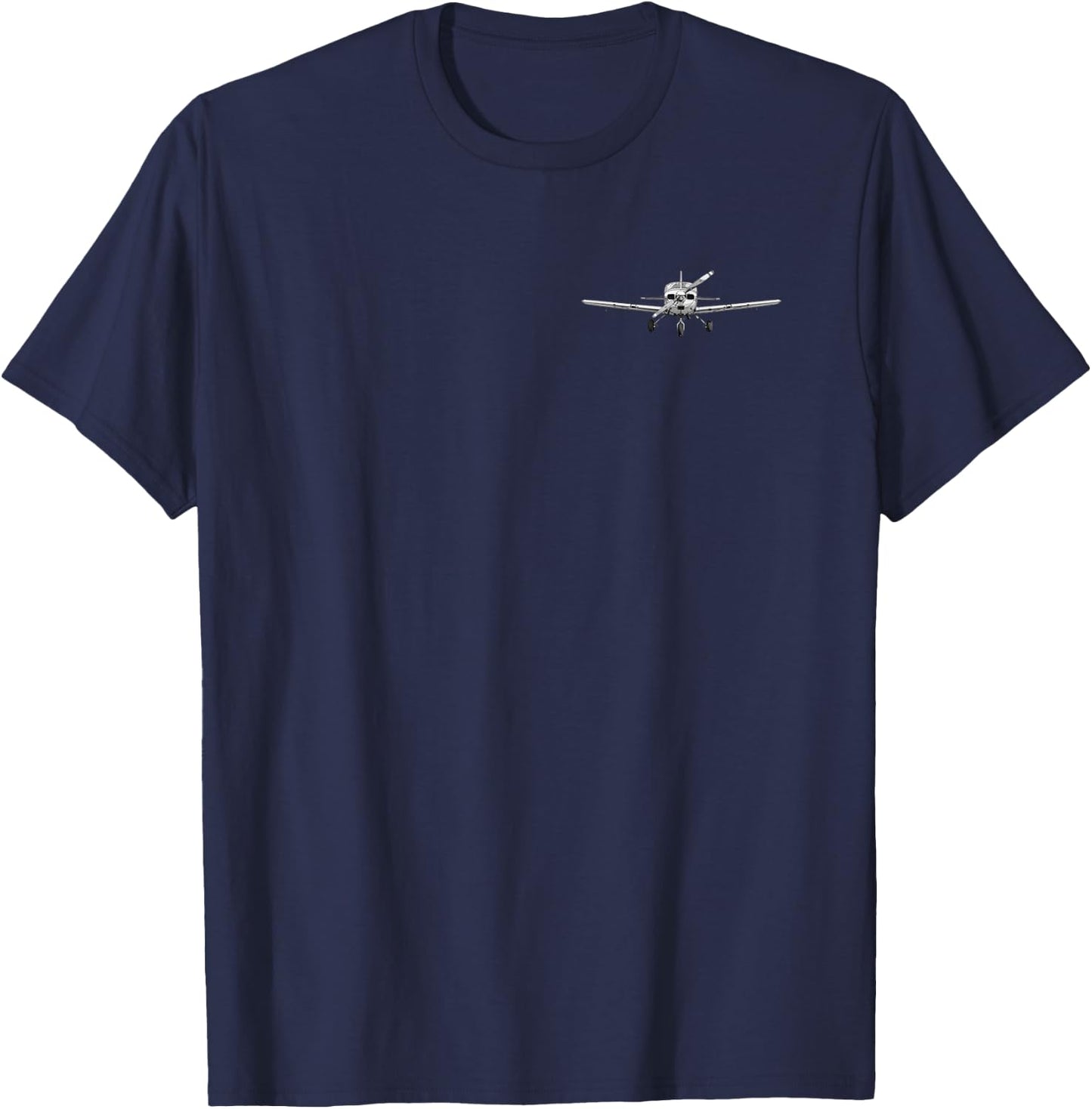Pilot Piper Flying Airplane Mode On (2-Sided) T-Shirt - T-Shirt | Navy