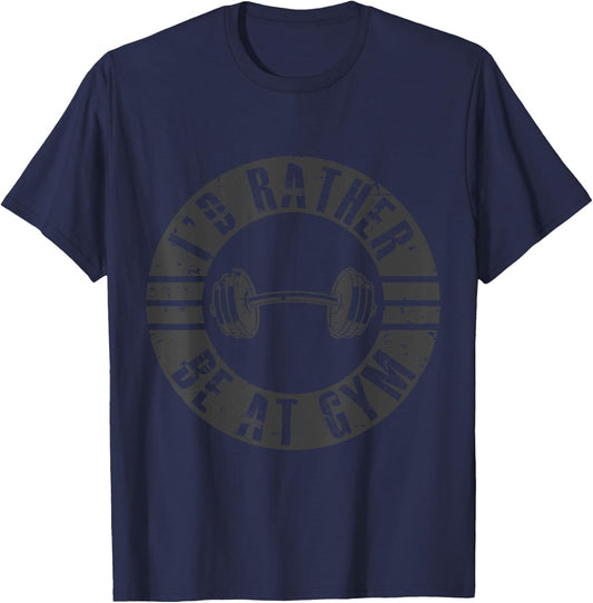 I'd Rather Be At Gym T-Shirt - T-Shirt | Navy
