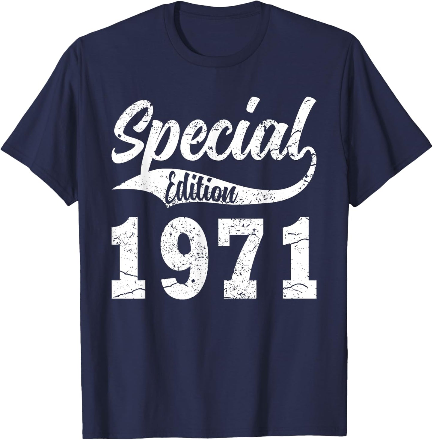 Year Of Birth 1971 Birthday Design Vintage Born In 1971 T-Shirt - T-Shirt | Navy