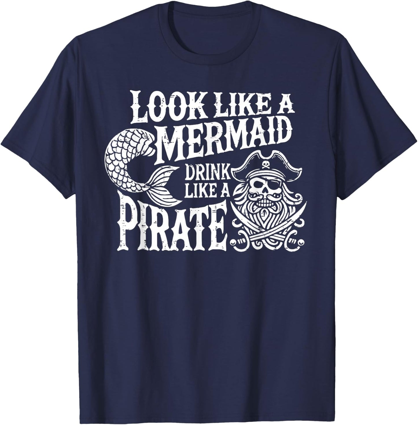 Funny Pirate Girl Costume T-Shirt - T-Shirt | Navy