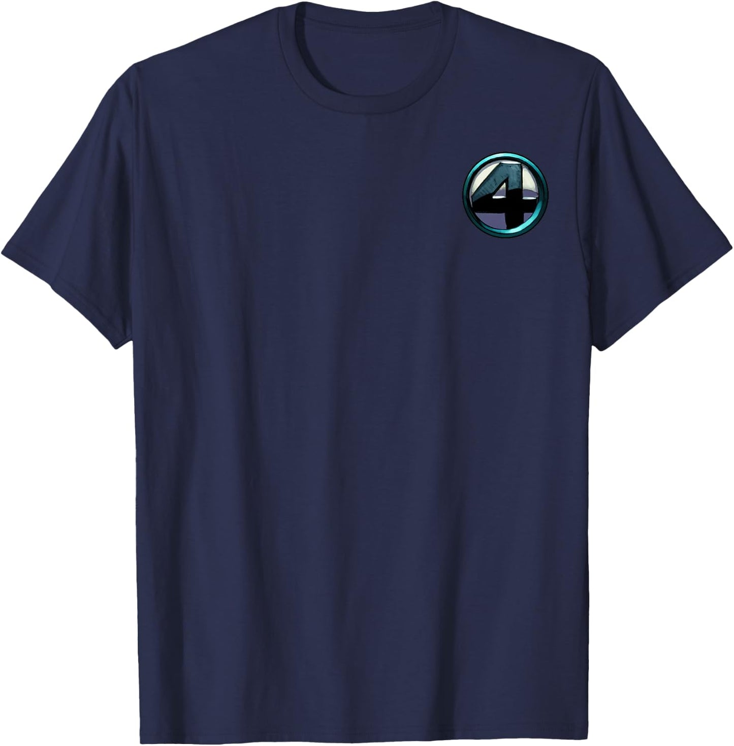 Marvel Fantastic Four Left Chest Pocket Logo T-Shirt - T-Shirt | Navy