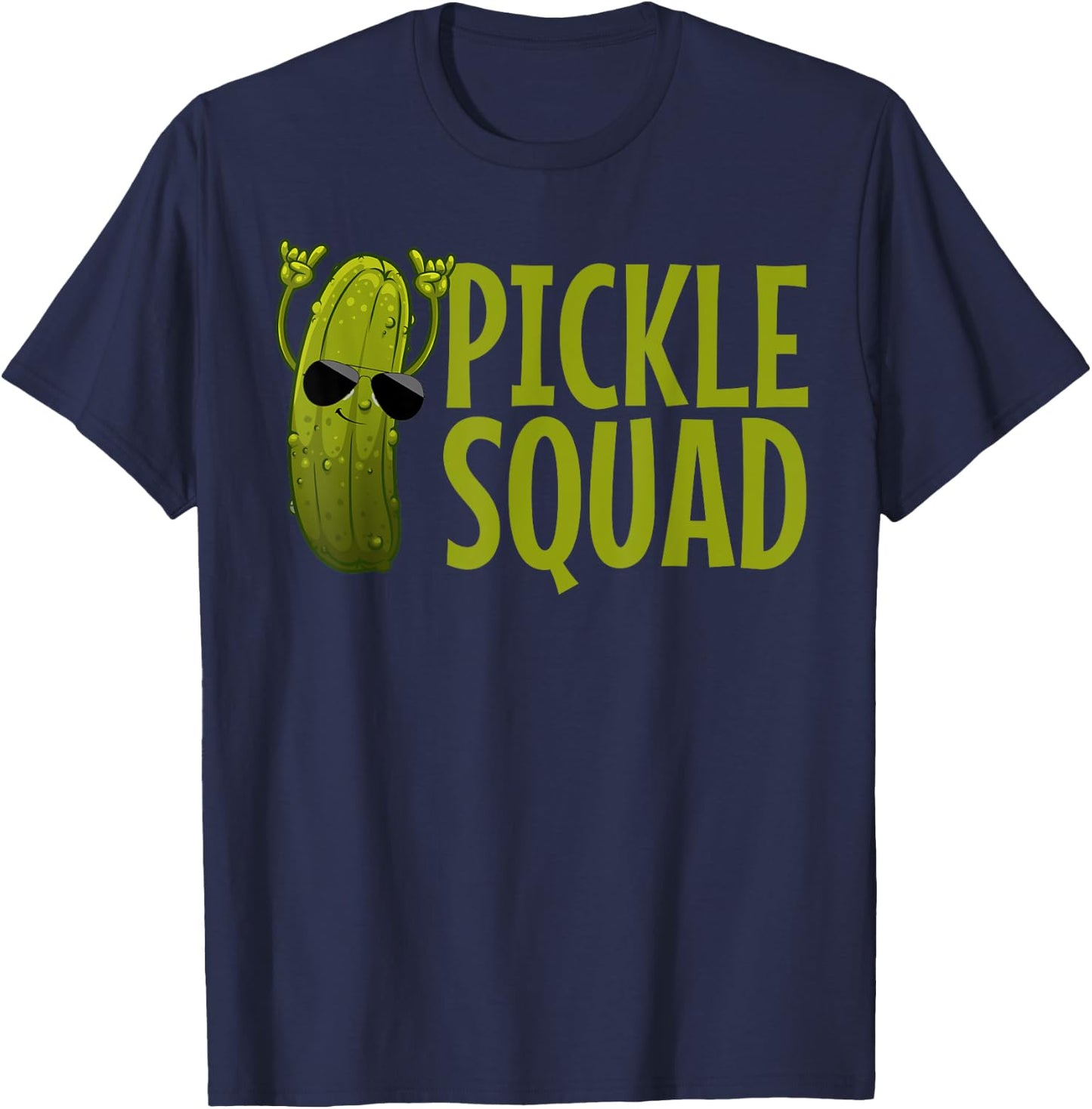 Cute Pickle Design Women Kids Cucumber Pickle Lover T-Shirt - T-Shirt | Navy