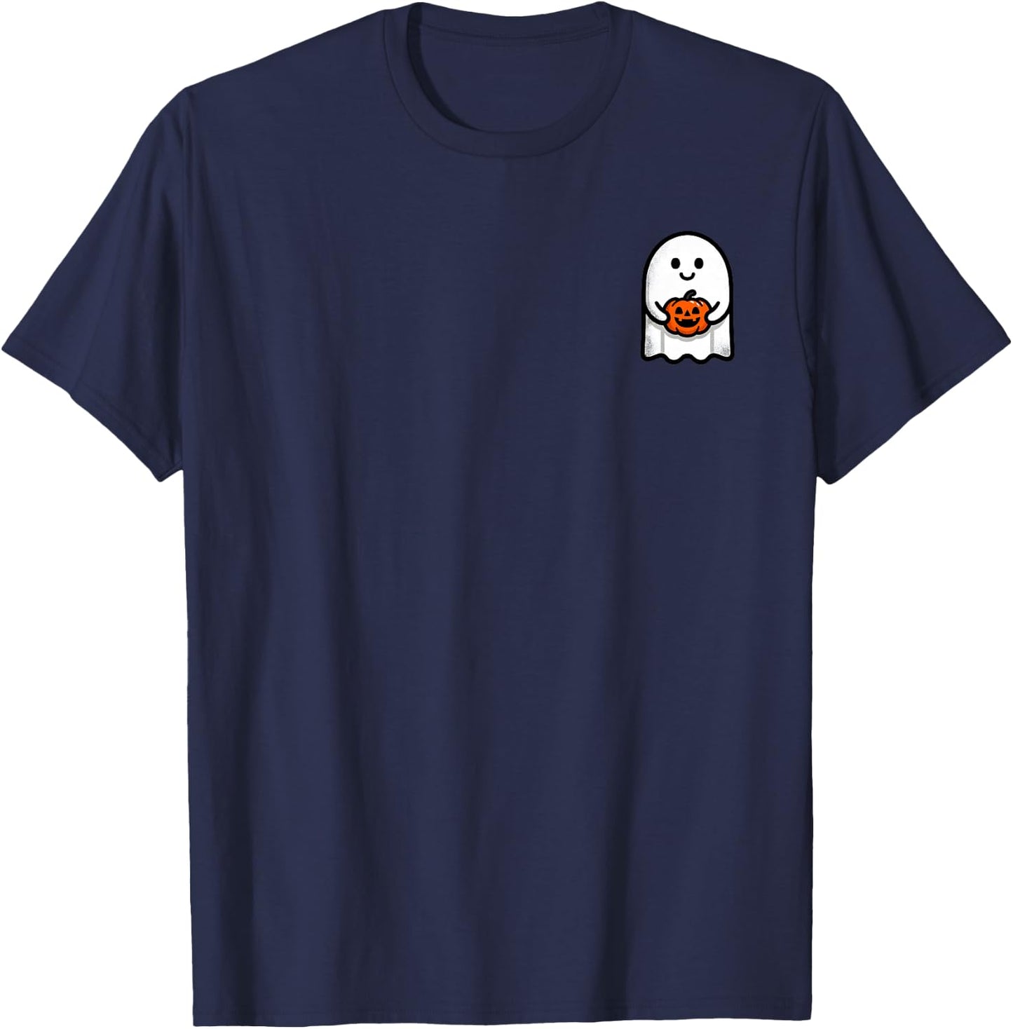 Funny Halloween Ghost Pumpkin Pocket Cute My Boo Halloween T-Shirt - T-Shirt | Navy