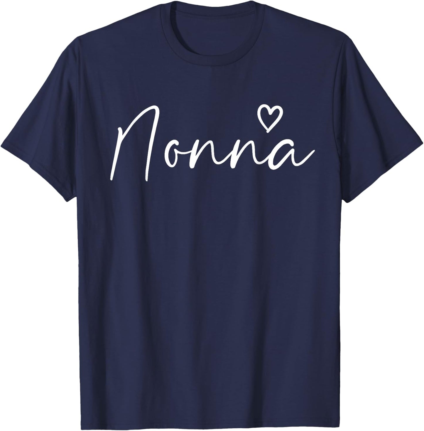 Nonna Gifts Grandma Heart Mother's Day Nonna T-Shirt - T-Shirt | Navy