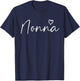 Nonna Gifts Grandma Heart Mother's Day Nonna T-Shirt - T-Shirt | Navy