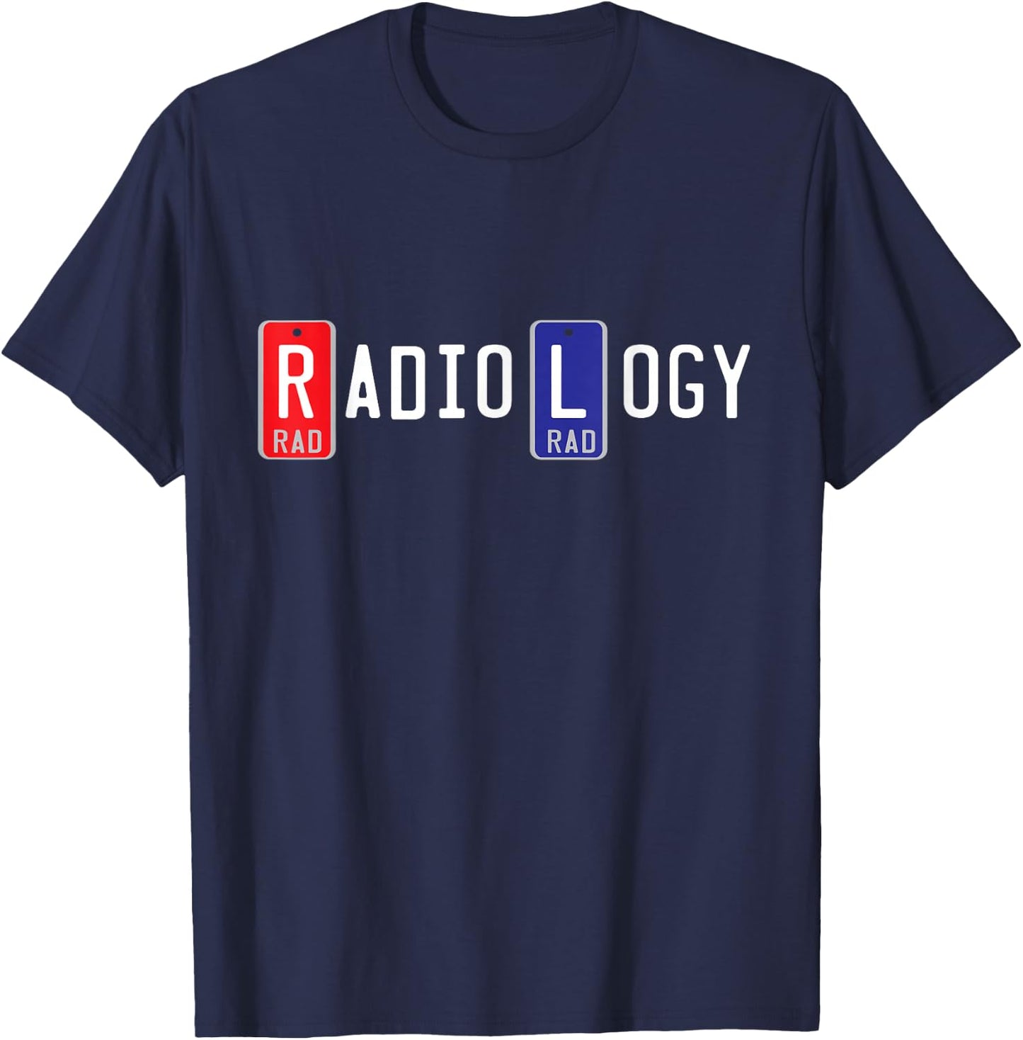 Radiology X-Ray Markers , Right Left Lead Marker T-Shirt - T-Shirt | Navy