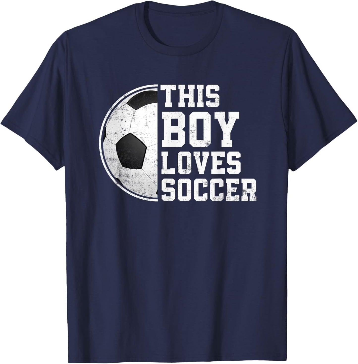 Soccer Boy This Boy Loves Soccer Player T-Shirt - T-Shirt | Navy