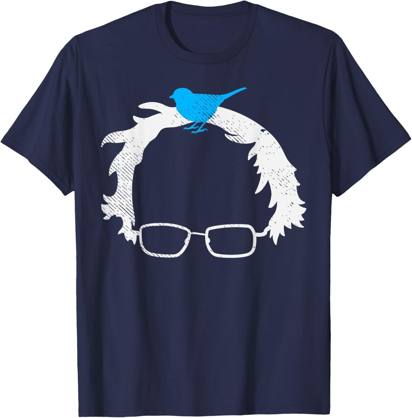 Bernie Sanders Wig Blue Bird Glasses 2020 Election President T-Shirt - T-Shirt | Navy