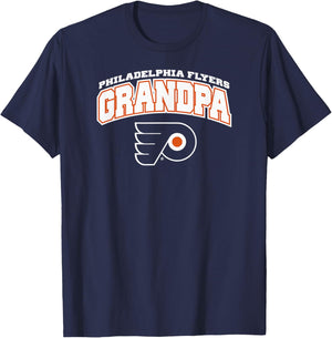 Philadelphia Flyers Grandpa Logo Black Officially Licensed T-Shirt - T-Shirt | Navy