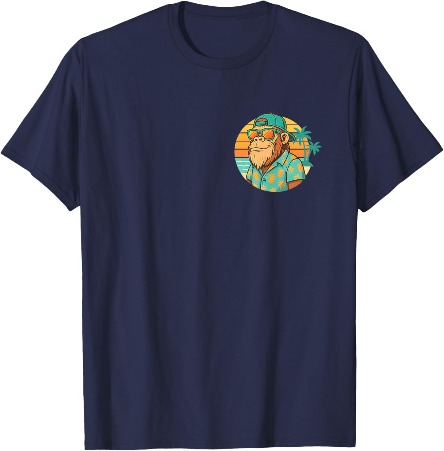 As Far As I-Know I'm Delightful Funny Monkey Saying 2 Sides T-Shirt - T-Shirt | Navy