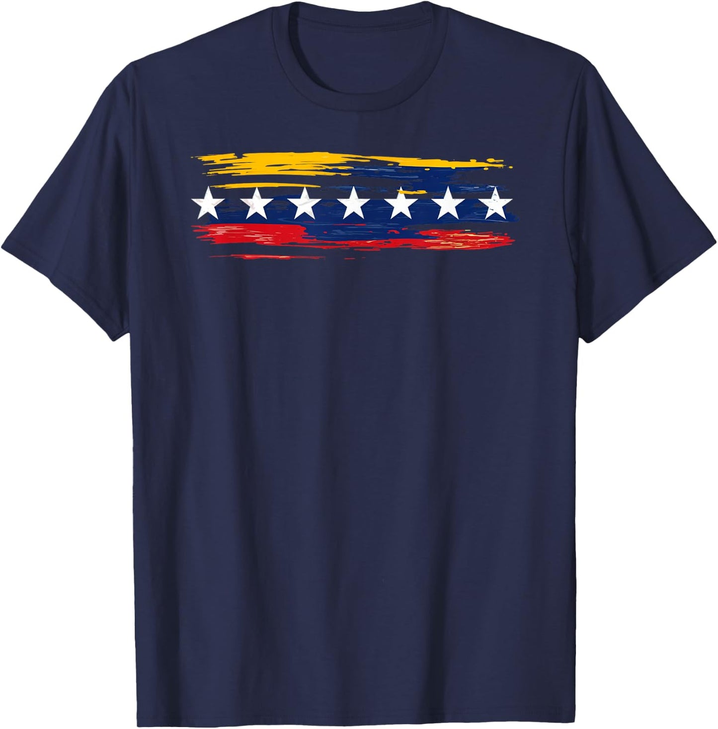 Venezuela Seven Stars Flag Art Patriotic Minimalist T-Shirt - T-Shirt | Navy