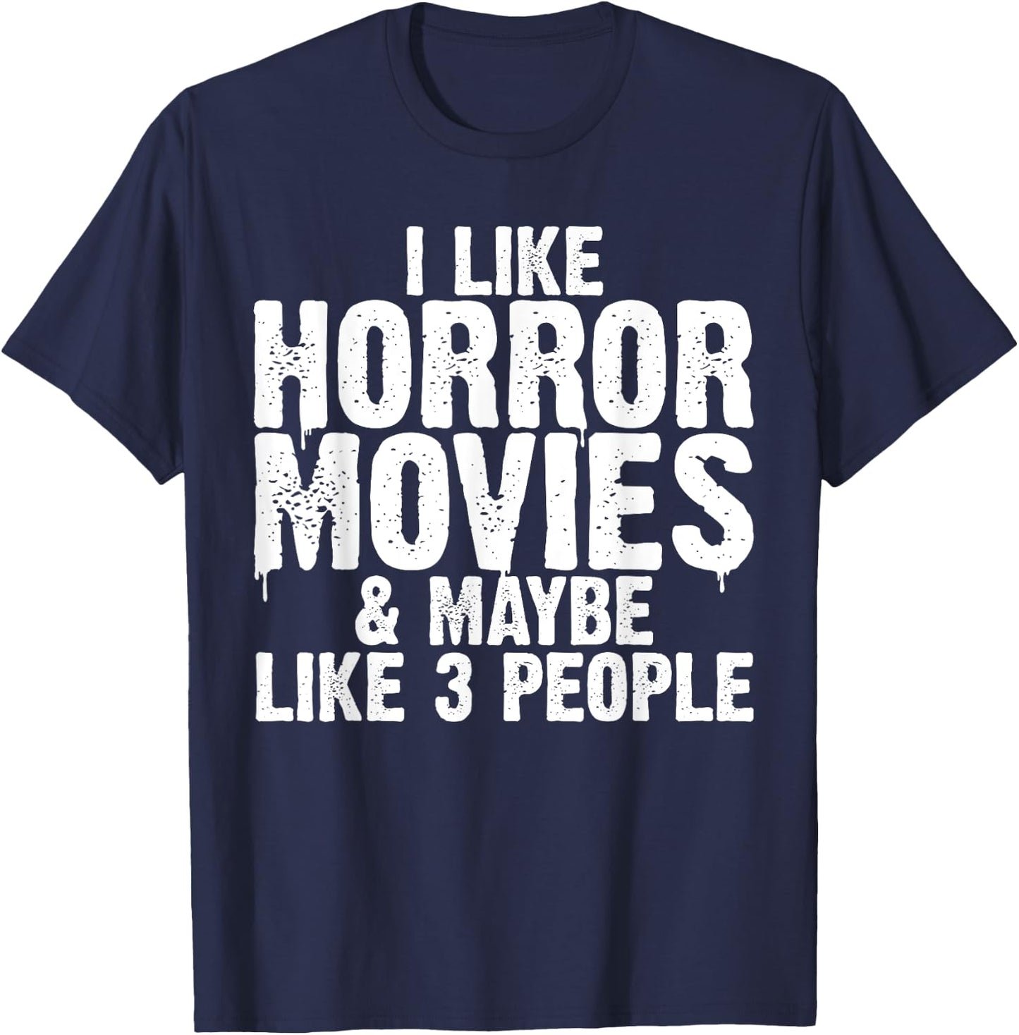 Funny Horror Movie Design Women Horror Movie Lover T-Shirt - T-Shirt | Navy