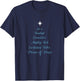 Wonderful Counselor Christmas Tree Christian Bible Verse T-Shirt - T-Shirt | Navy