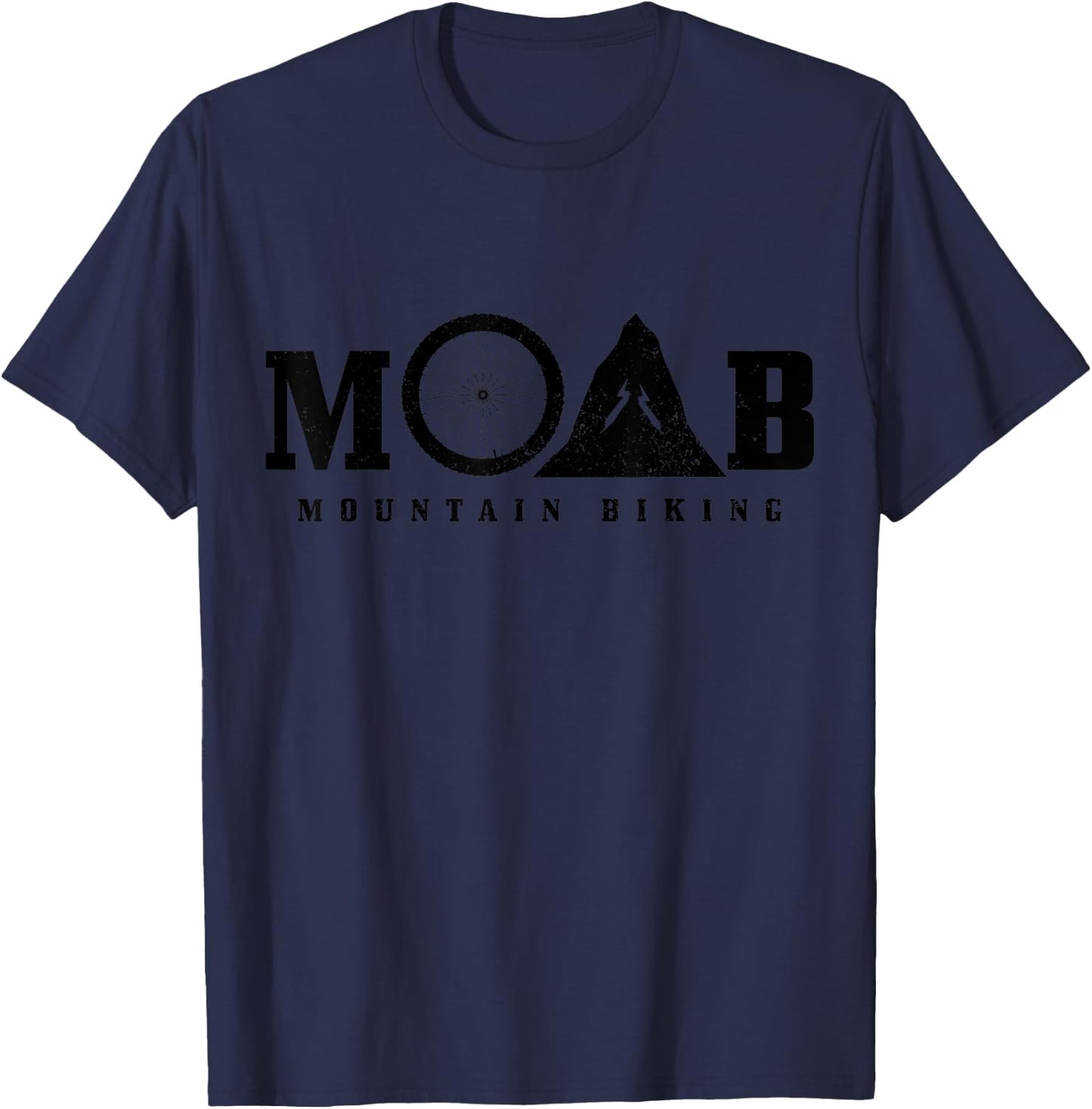 Moab Utah Mountain Bike MTB Downhill Biking Mountain Biker T-Shirt - T-Shirt | Navy