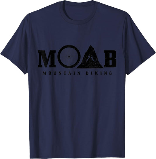 Moab Utah Mountain Bike MTB Downhill Biking Mountain Biker T-Shirt - T-Shirt | Navy