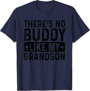 There Is No Buddy Like My Grandson and Grandpa Matching T-Shirt - T-Shirt | Navy