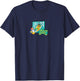 Hawaii Haleiwa Sign Surf Girl T-Shirt - T-Shirt | Navy
